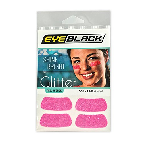 Pro-Grade Eye Black Glitter Strips for Sports - Pink