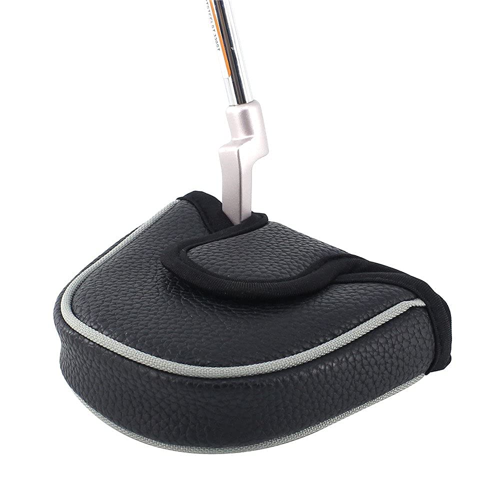 Big Teeth Golf Mallet Putter Cover Headcover Club Protector Magnetic Closure Don't FIT Iron Material Putter for Scotty Cameron Taylormade Odyssey 2 Ball Club (Black)