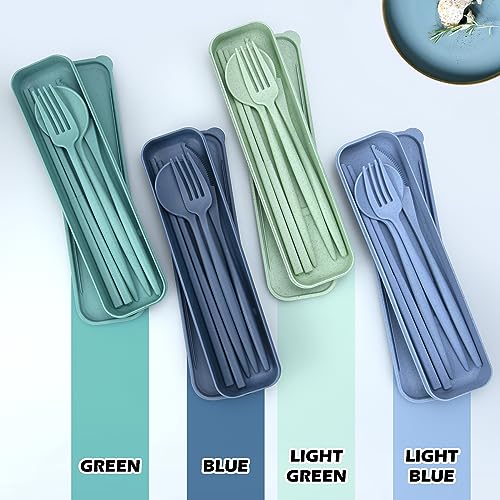 Portable Reusable Utensils Set with Case - 4 Colors