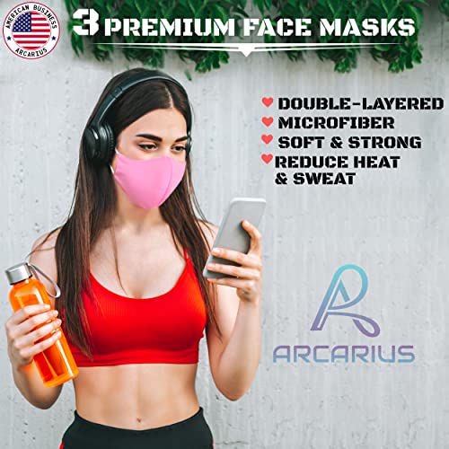 Reusable Pink Face Mask - Washable, Adjustable Ear Straps, Breathable Comfort