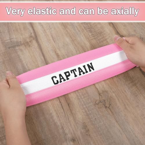 Adjustable Pink Captain Armband - 3-Pack for Soccer, Rugby & Volleyball