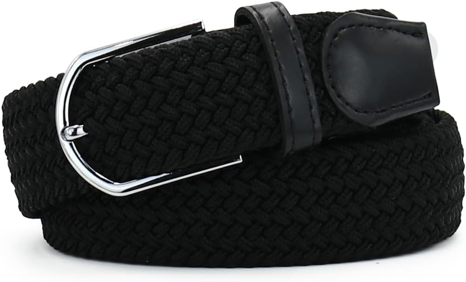 Skiennix Multicolored Elastic Golf Belt - Casual Braided Stretch Design for Men & Women