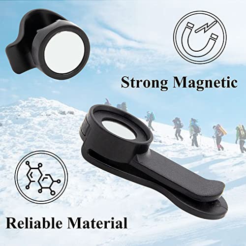 Magnetic Tube Clips for Hydration Packs - 2 Pack, Black