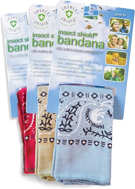 Insect Repellent Bandana - Light Blue - 1 Count