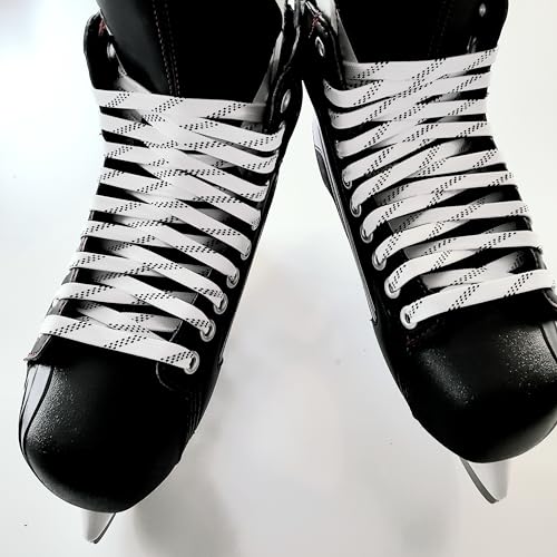 Waxed Hockey Laces - 72" White - Classic for Youth & Junior
