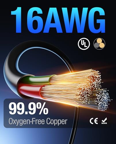 ALIENSX 9FT 125V 13A Heavy-Duty Charging Cable for Segway Ninebot MAX G3 G2 G30 G30P P65 P100S F60