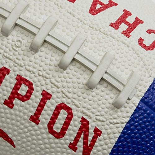 Champion All-Weather Football - Pee Wee to Official Size, Durable Rubber Cover