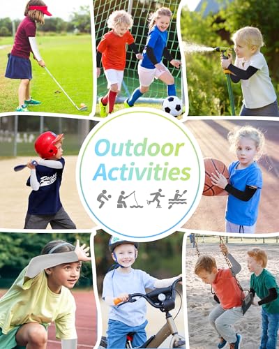 Kids & Teens Arm Sleeves - Cooling UV Sun Protection - Black