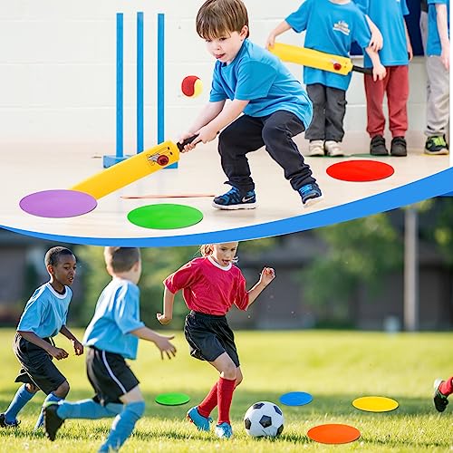 9-Inch Spot Markers Flat Field Cones - 12 Pack for Agility Training