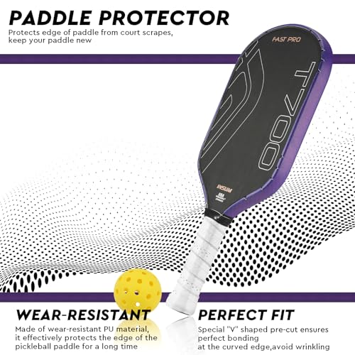 Pickleball Paddle Edge Guard Tape - Pre-Cut V, 26mm Width - Scales Purple
