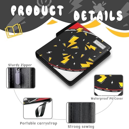 9-Pocket Trading Card Binder with 50 Removable Sleeves - Black