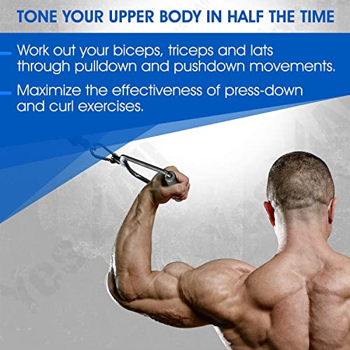 Tricep Rope & Double D Handle Cable Machine Attachment for Home Gym