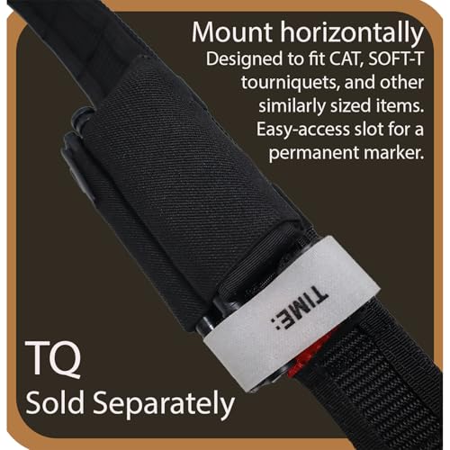 Elastic Tourniquet Holder Pouch - Tactical Retention Band - Black 1 PC