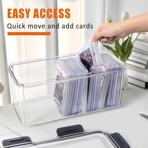 Tutata Graded Card Storage Box Fits PSA BGS SGC - Clear Collectible Trading Card Case