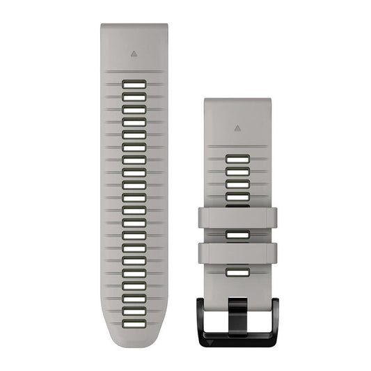 Garmin QuickFit 26 mm Watch Band - Fog Gray/Moss Silicone Band