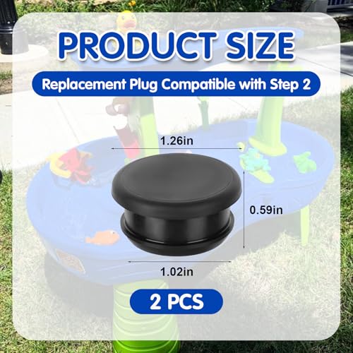 2-Pack Water Table Replacement Plugs - Anti-Leak Silicone Stoppers