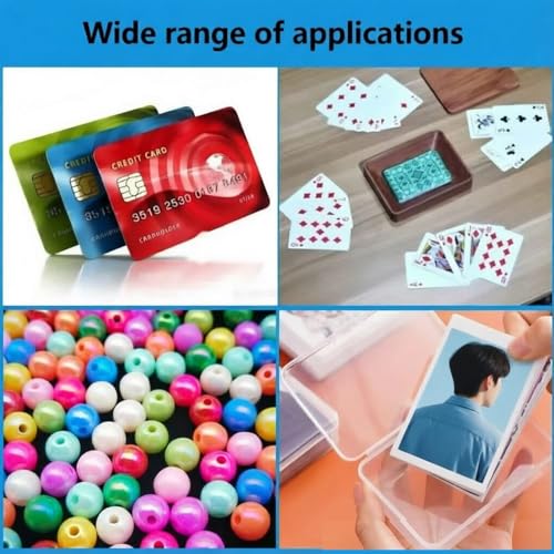 4 Pack Plastic Card Storage Boxes for Playing Cards, Coins, Jewelry
