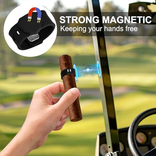 Magnetic Cigar Holder - Portable Golf Cart Accessory, Adjustable Design