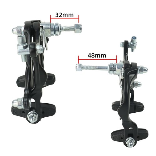 CYSKY Bike Brakes Set, Front and Rear C-Type Brakes Calipers, Include Inner and Outer Cables and Bike Brake Levers Kit for MTB Road Bicycle (Black)