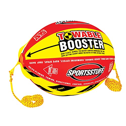 Towable Tube Booster Ball with 60 ft Rope - Inflated 38in x 28in