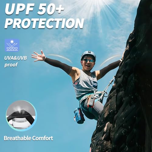 Cooling Arm Sleeves UV Sun Protection - 4 Pack Black