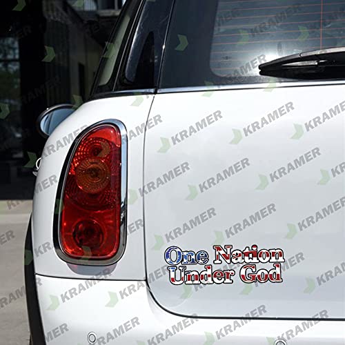 One Nation Under God American Flag Support Sticker - 8" Decal