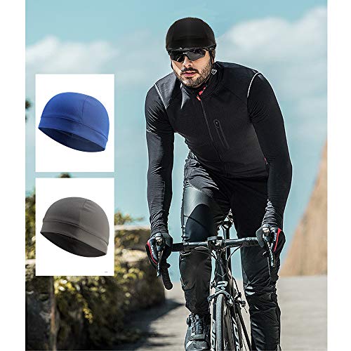 3 Pack Cooling Skull Cap Helmet Liner - Medium / Black, Royal Blue, Grey