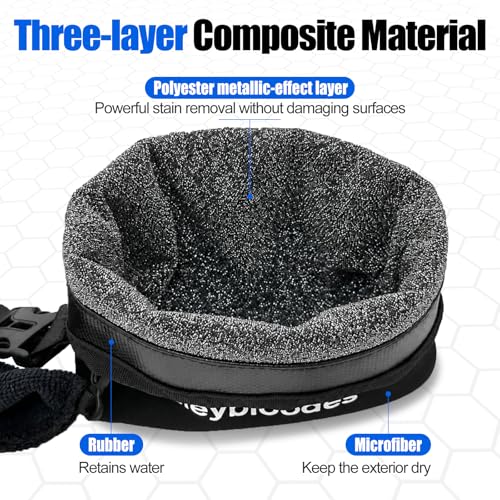 Golf Club & Ball Cleaner Bag with Towel & Clips — Portable Wet/Dry Pouch