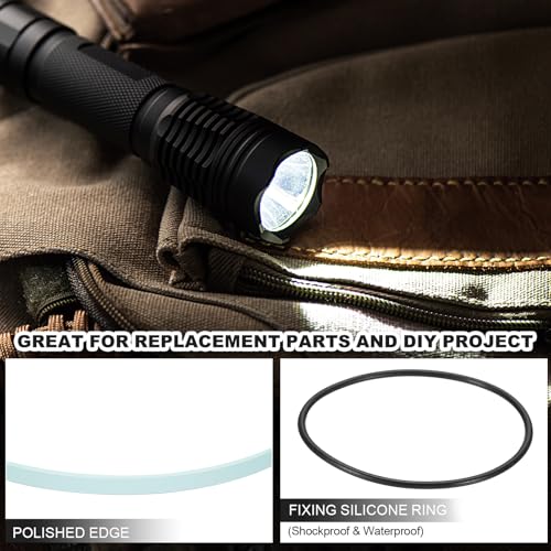 2" LED Glass Lens Replacement Set with Silicone Rings - 2 Pack