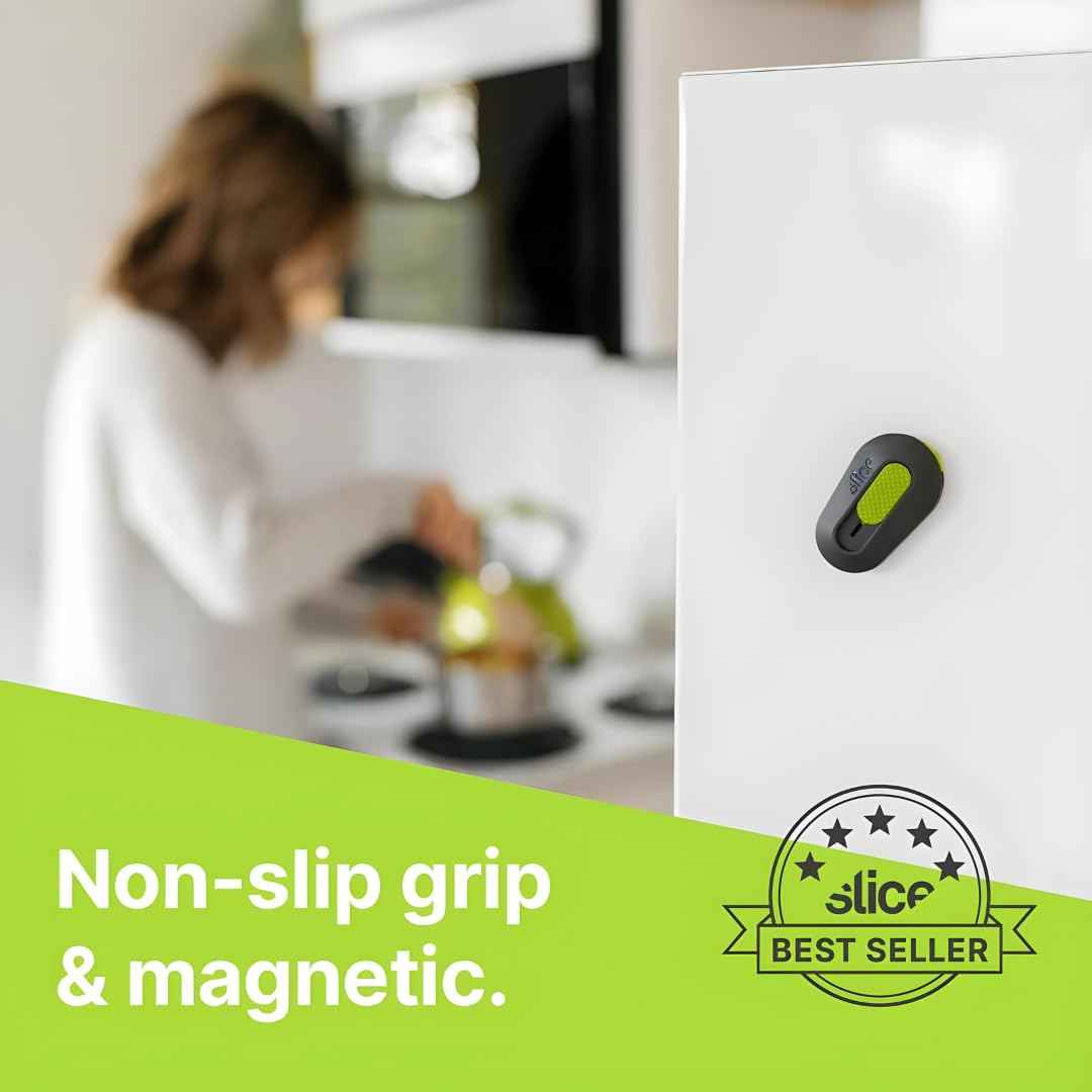 Slice Auto-Retractable Mini Box Cutter | Safe Ceramic Box Cutter Lasting 11x Longer than Metal | Keychain Box Opener | 2 Pack