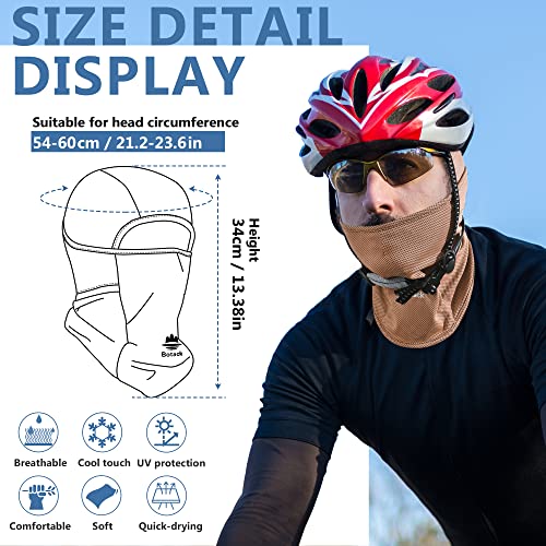Breathable Balaclava Ski Mask for Men & Women - Size 6 3/4-7 1/2 Brown