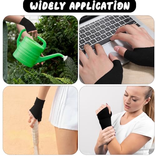 Thumb Wrist Brace Arthritis Gloves - 2 Pcs Fingerless Support
