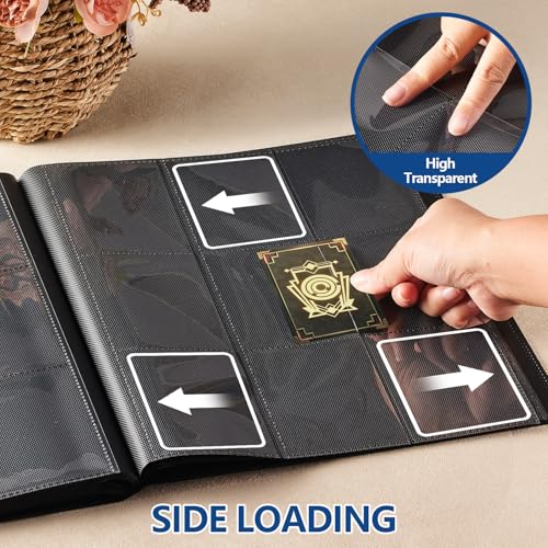 Premium Trading Card Binder - 9 Pockets - Black