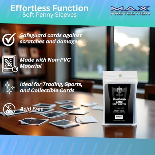 Premium Card Sleeves - Clear Soft Protection - 100 Count
