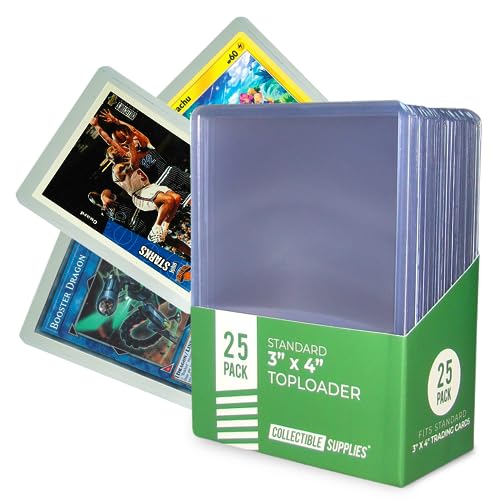 Top Loaders for Cards - 3x4 Inch Protective Card Holders (25 Pack)