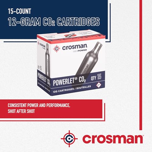 12-Gram CO2 Cartridges for Air Rifles, Pistols & Paintball - Leak-Free, Durable Metal - Made in USA