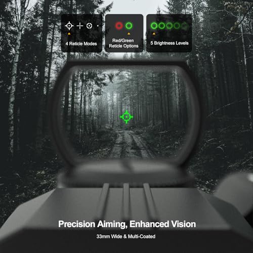 Reflex Sight with Green Laser - 4 Reticles, Black Variation