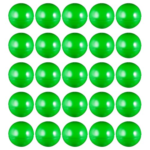 VOSAREA 25pcs 4cm Green Raffle Balls Hollow Bingo Balls for Party - Medium