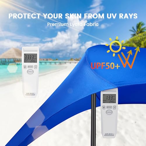 10x10FT Beach Tent Sun Shelter with UPF 50+ Protection