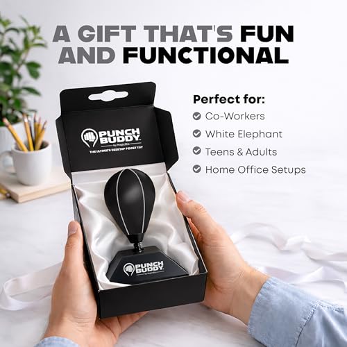 Black Desktop Punching Bag - Stress Relief & Focus Fidget Toy for Office & Study