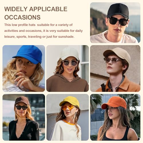 Doitory Vintage Adjustable Baseball Cap for Men & Women - Black