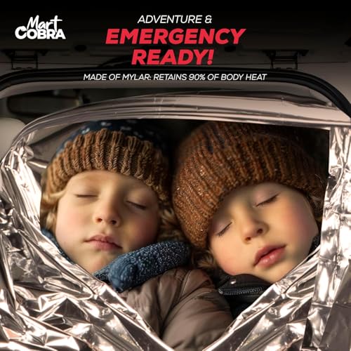 Emergency Mylar Thermal Blanket - 4 Pack Silver