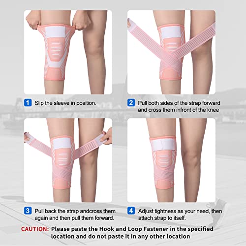 Knee Support Sleeve for Men & Women - Black, Medium