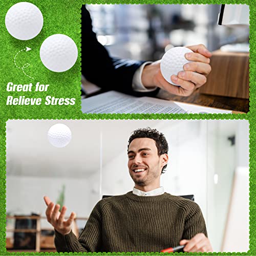Libima 20-Pack Foam Stress Golf Balls 2.48 Inch White + Drawstring Bag - 6.3 cm