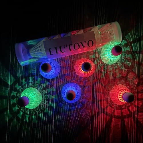 Glow in the Dark Badminton Birdies - 6 Pack LED Shuttlecocks