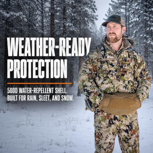 Lone Trail Hunting Hand Warmer Pouch with Sherpa Fleece, 500D Shell, Brown