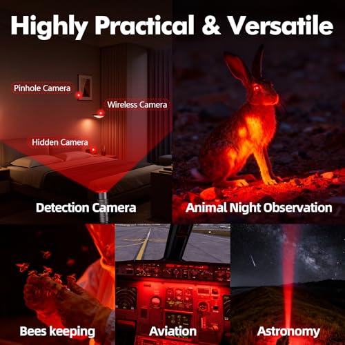 Red LED Flashlight with Clip & 2 AAA Batteries - 1 Pack
