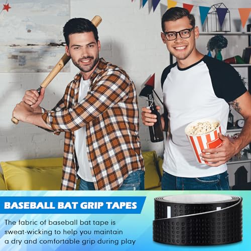 Cross Baseball Bat Grip Tape - Non-Slip Black