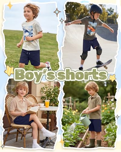 Boys Quick-Dry Athletic Shorts - Yooo's Vivi (5-14 yrs) Nylon