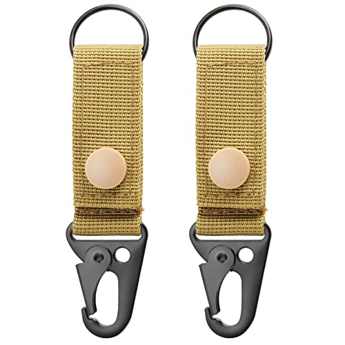 Tactical Molle Belt Keychain Gear Keeper - Tan (Pack of 2)
